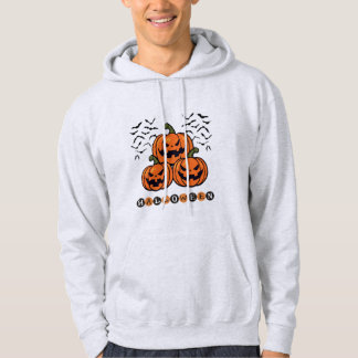 Scary Pumpkin Orange Face Halloween Hoodie