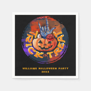 Scary Pumpkin Trick or Treat Halloween Party  Napkins