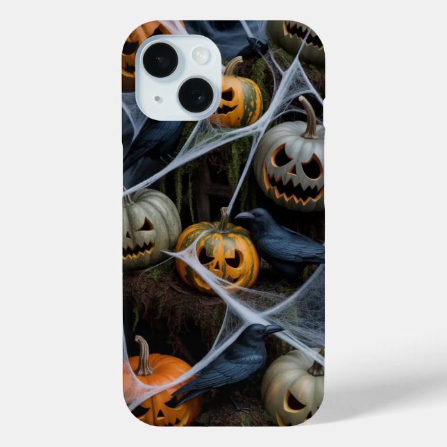 Scary Pumpkin Web Halloween iPhone / iPad case (Back)