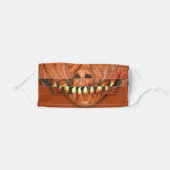 Scary Pumpkin Zombie Adult Cloth Face Mask (Front, Folded)