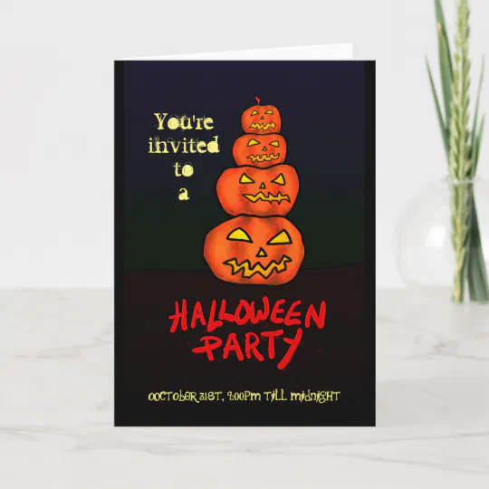 Scary Pumpkins Card