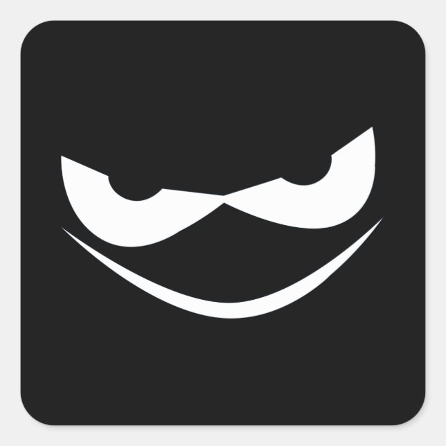 Scary Pumpkins face Square Sticker (Front)