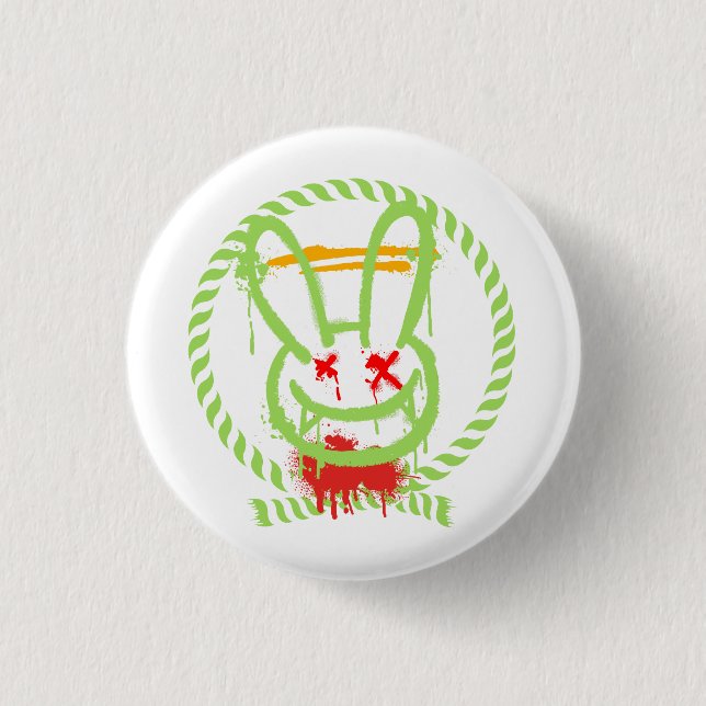 scary rabbit button (Front)