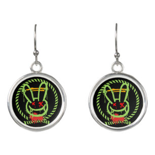 scary rabbit earrings