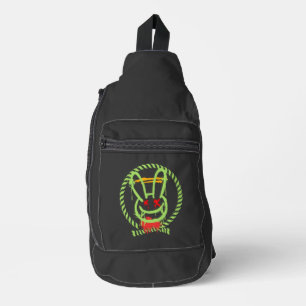 scary rabbit sling bag