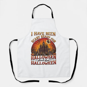 Scary Ready Halloween Haunted Castle Witch Pumpkin Apron