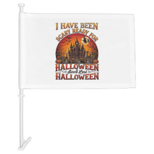Scary Ready Halloween Haunted Castle Witch Pumpkin Car Flag