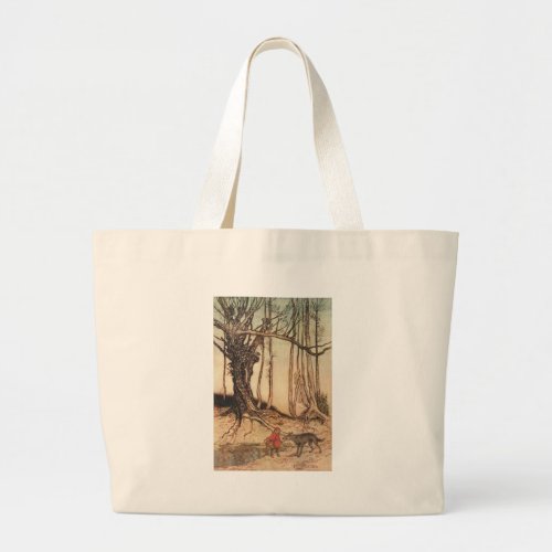 Scary Red Riding Hood Large Tote Bag