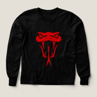 Scary Red Snake Face Long Sleeve Tri-Blend Shirts