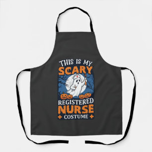 Scary Registered Nurse Costume Ghost Pumpkins Hall Apron
