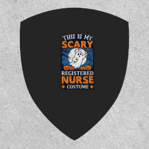 Scary Registered Nurse Costume Ghost Pumpkins Hall Patch