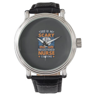 Scary Registered Nurse Costume Ghost Pumpkins Hall Watch