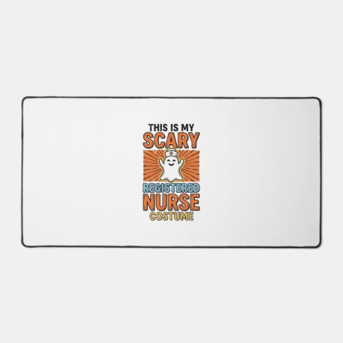 Scary Registered Nurse Costume Halloween Design_1 Desk Mat