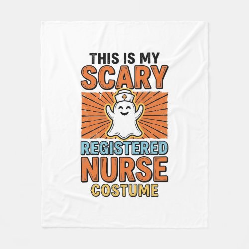 Scary Registered Nurse Costume Halloween Design_1 Fleece Blanket