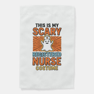 Scary Registered Nurse Costume Halloween Design_1 Garden Flag