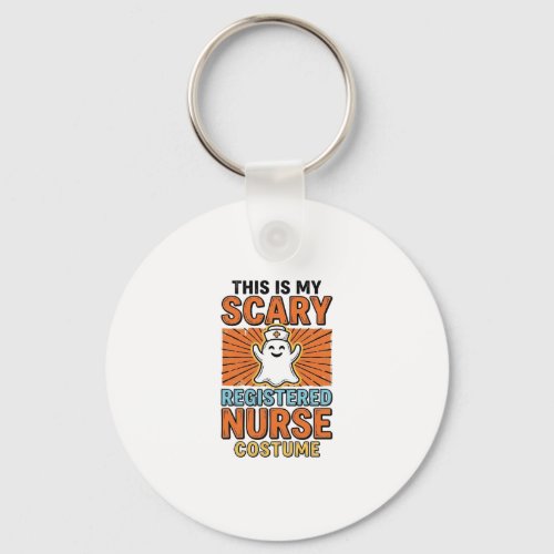 Scary Registered Nurse Costume Halloween Design_1 Keychain