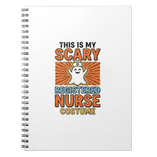 Scary Registered Nurse Costume Halloween Design_1 Notebook