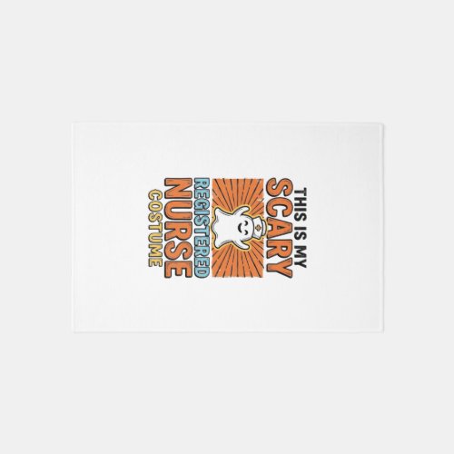 Scary Registered Nurse Costume Halloween Design_1 Rug