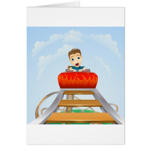 Scary ride on rollercoaster cards (Front)