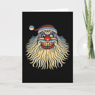 Scary Santa Clown Holiday Card