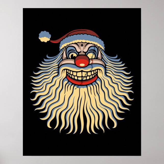 Scary Santa Clown Poster (Front)