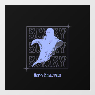 Scary Scary Scary Ghost Poster - Happy Halloween Window Cling