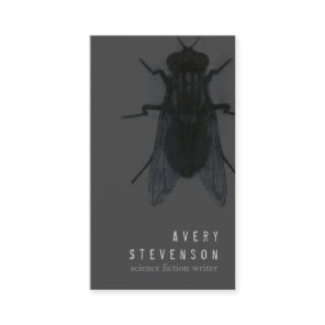 Scary Science Fiction Writer Black House Fly Business Card
