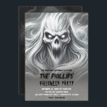 Scary Screaming Poltergeist Ghost Halloween Party Invitation<br><div class="desc">Customize for any event</div>