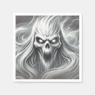 Scary Screaming Poltergeist Ghost Halloween Party Napkins