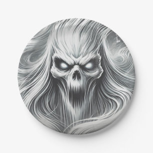 Scary Screaming Poltergeist Ghost Halloween Party Paper Plates