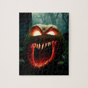 Scary Screaming Pumpkin Jigsaw Puzzle