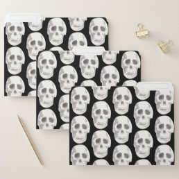 Scary Scull Black &amp; White Pattern|Happy Halloween File Folder