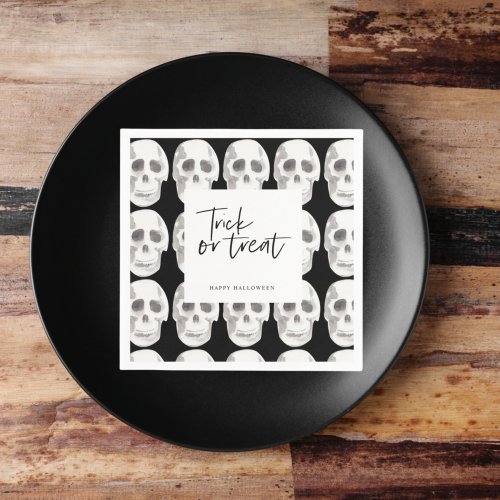 Scary Scull Trick or Treat  Halloween Party   Napkins