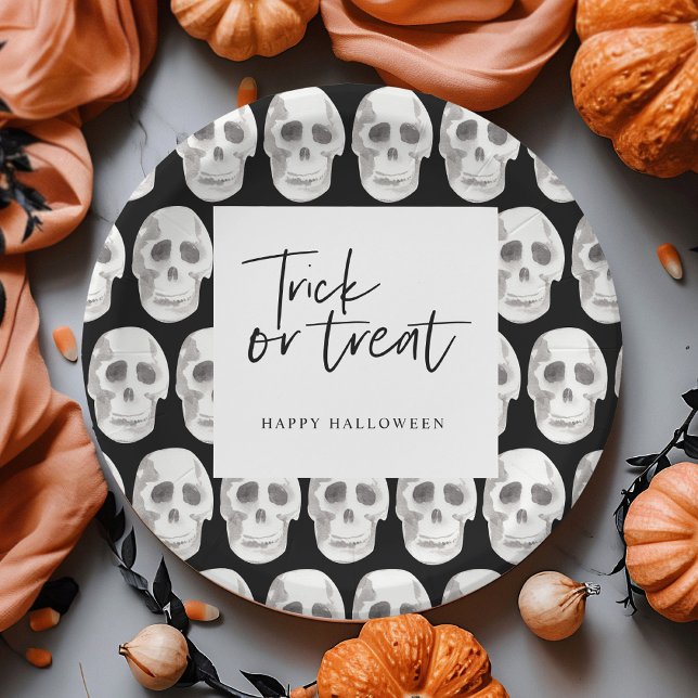 Scary Scull Trick or Treat | Halloween Party |  Paper Plates (Creator Uploaded)