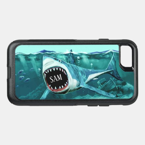 Scary Shark custom name phone cases