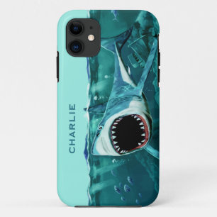 Scary Shark custom name phone cases