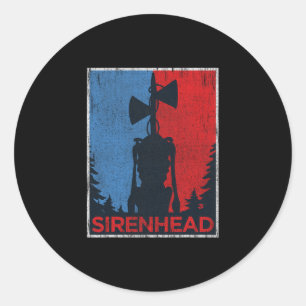 Scary Siren Head Meme Gamer Kids Boys Girls Xmas G Classic Round Sticker