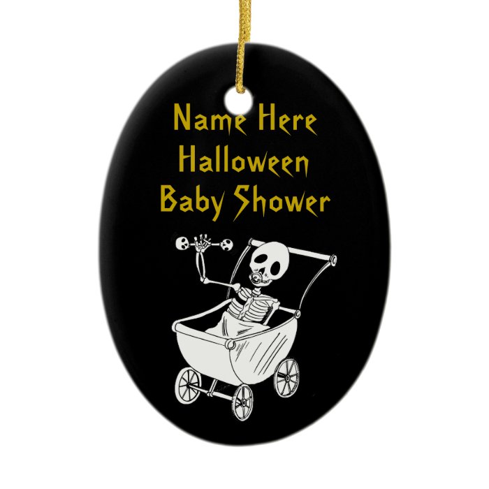 Scary Skeleton Baby Shower Keepsake Ornaments