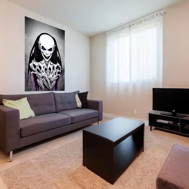 Scary Skeleton monster portrait | AI Art Poster (Creator Uploaded)