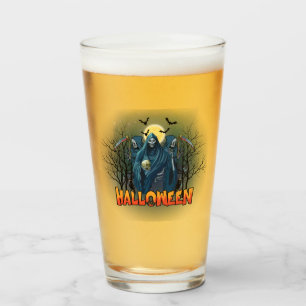 Scary Skeleton Night Halloween, My Halloween Mood. Glass