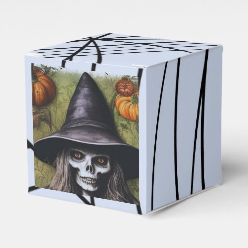 Scary Skeleton Witch for a Creepy Halloween Party Favor Boxes