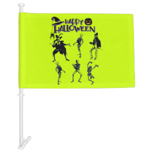 Scary Skeletons Party Car Flag