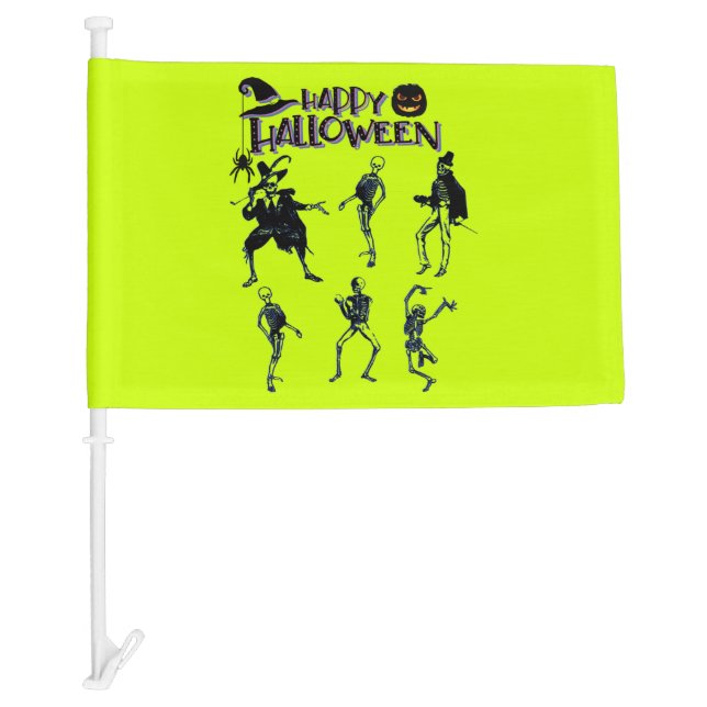 Scary Skeletons Party Car Flag (Front)