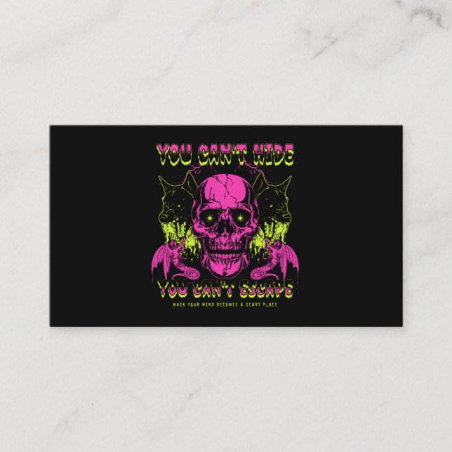 Scary Skull and Dog Business Card (Front)