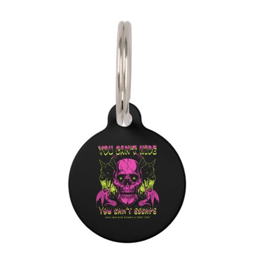 Scary Skull and Dog Pet ID Tag