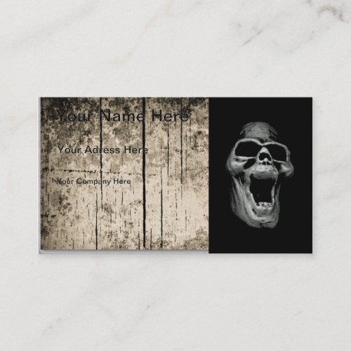 Scary Skull Business Card