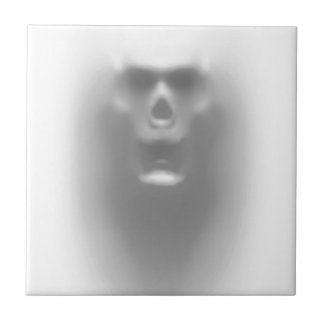 scary skull ceramic tile