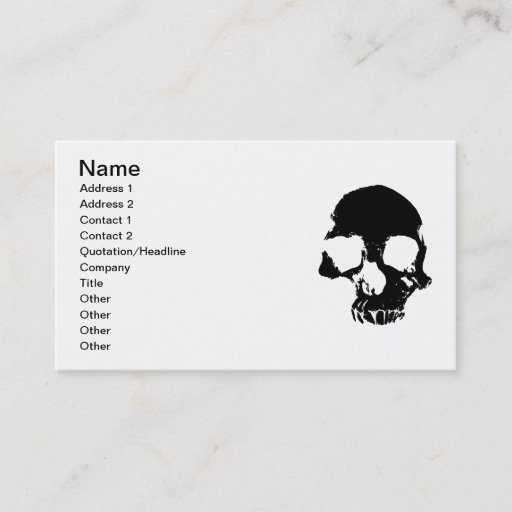 Customizable Scary skull cool gothic business cards