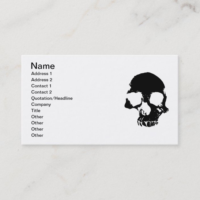Scary skull cool gothic business cards | Zazzle.com