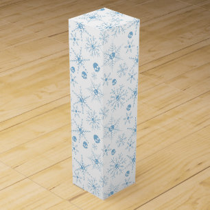 Scary skull Creepmas Christmas Snowflakes Wine Box